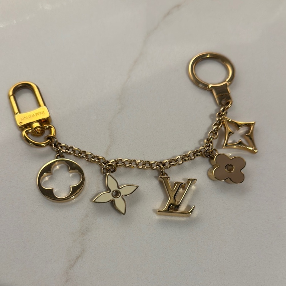 Louis Vuitton Gold Blossom Keychain / Bag Carm